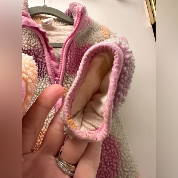 H&M Heart Sherpa Zip-Up Jacket Size 18month - Picture 5 of 5